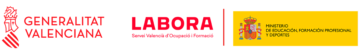 Logotipos Generalitat Valenciana Consellería, LABORA y SEPE