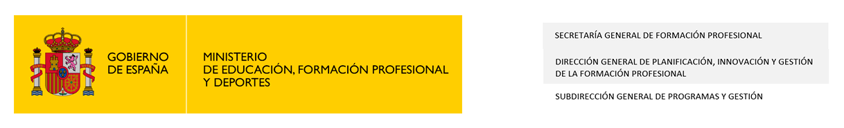 LOGO MINESTIORIO DE EDUCACIÓN, FORMACIÓN PROFESIONAL Y DEPORTES EDUCACIÓN 2024-25